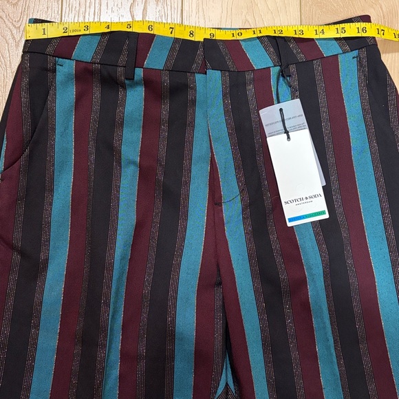 Scotch & Soda Violet Glitter Striped Flare Pants, sz 32x30 - Picture 12 of 16